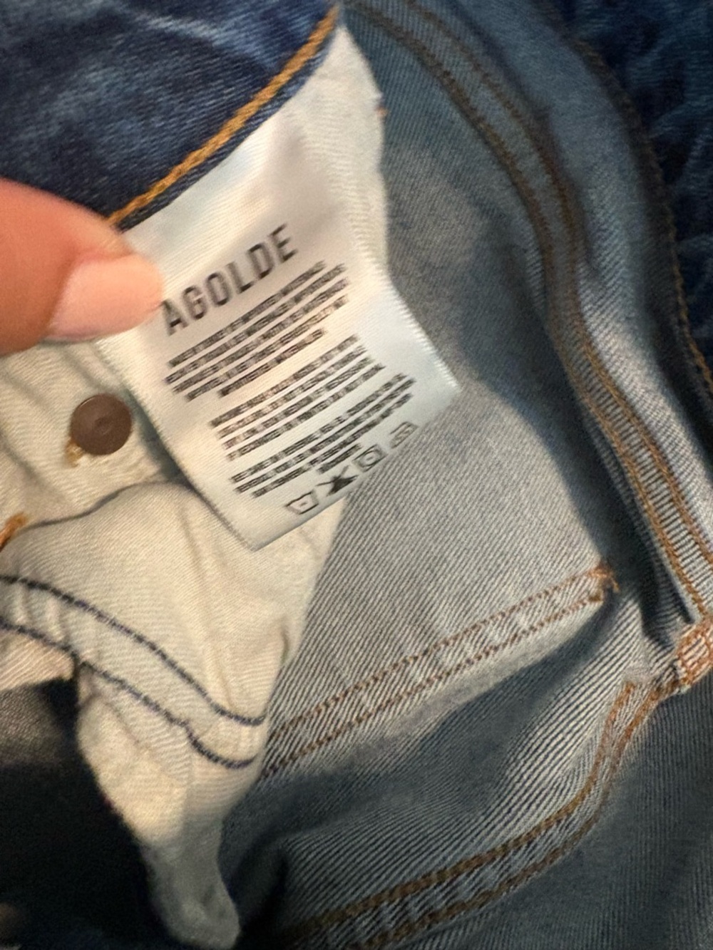 AGOLDE Nico High Rise Slim Straight Jeans 29 Button Fly Medium Wash (0966) - Picture 5 of 11
